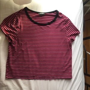 wild fable alternating striped crop top